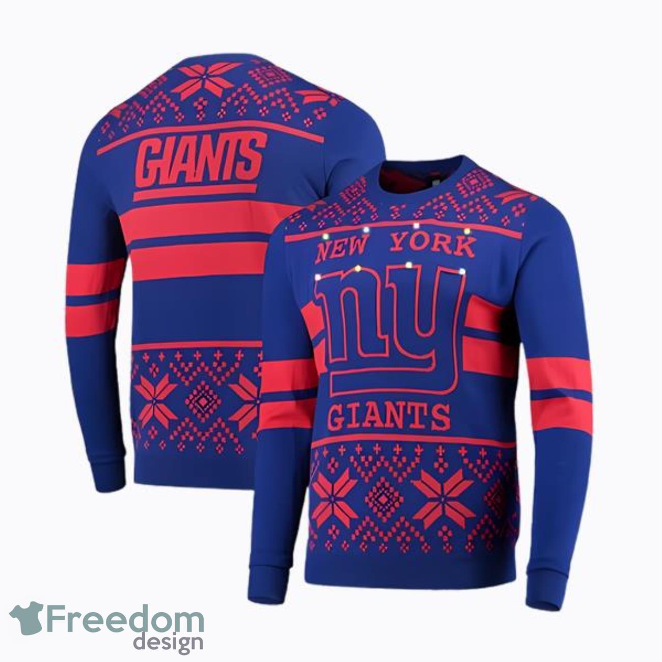 FOCO NFL New York Giants Jersey Ugly Sweater, Medium