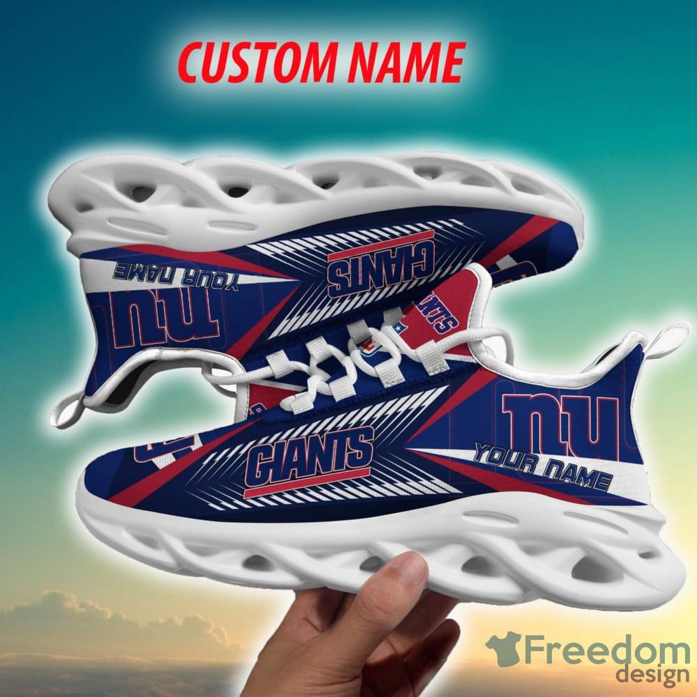 Personalized Name NFL New York Giants Flame Logo Max Soul Shoes Gift Fans -  Freedomdesign