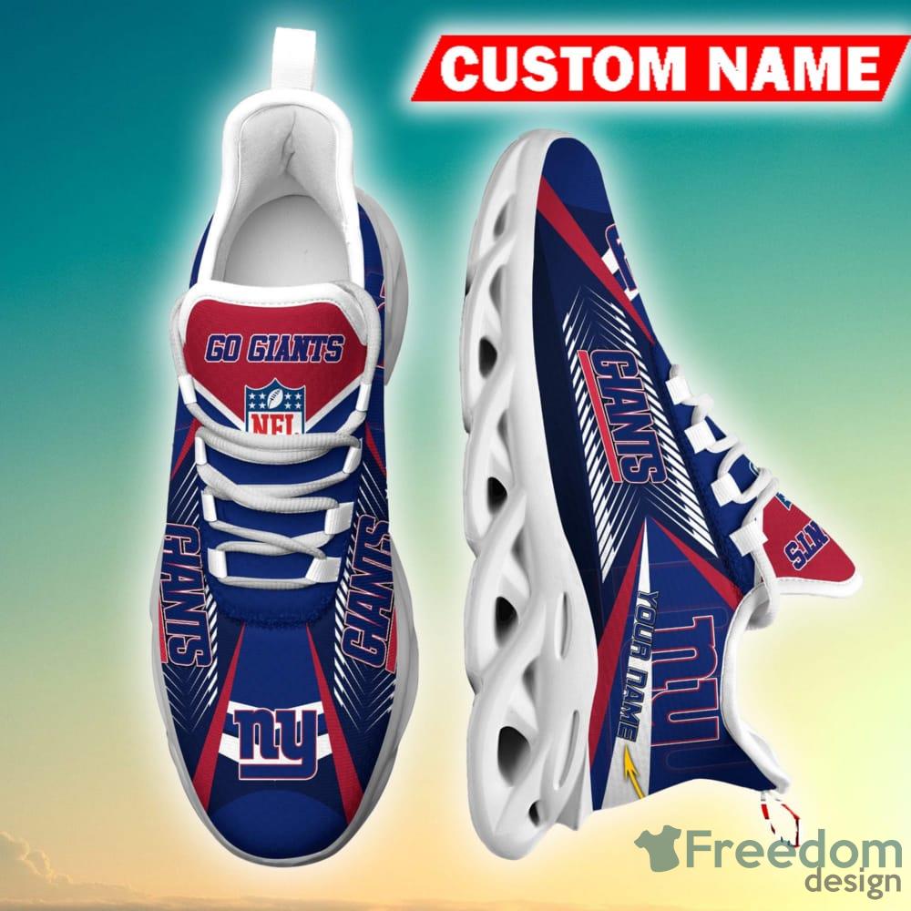 Personalize NFL New York Giants White Blue Max Soul Sneakers