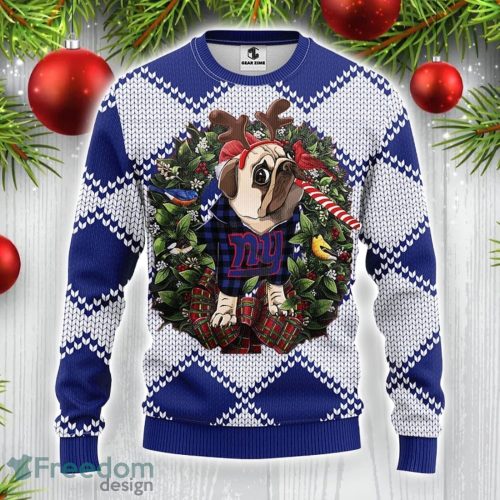 New York Giants Pub Dog Christmas Ugly Sweater Christmas Gift For Sport Fans Product Photo 1