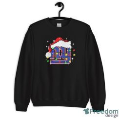 New York Giants Santa Hat Christmas Light Shirt Christmas Gift - Unisex Crewneck Sweatshirt