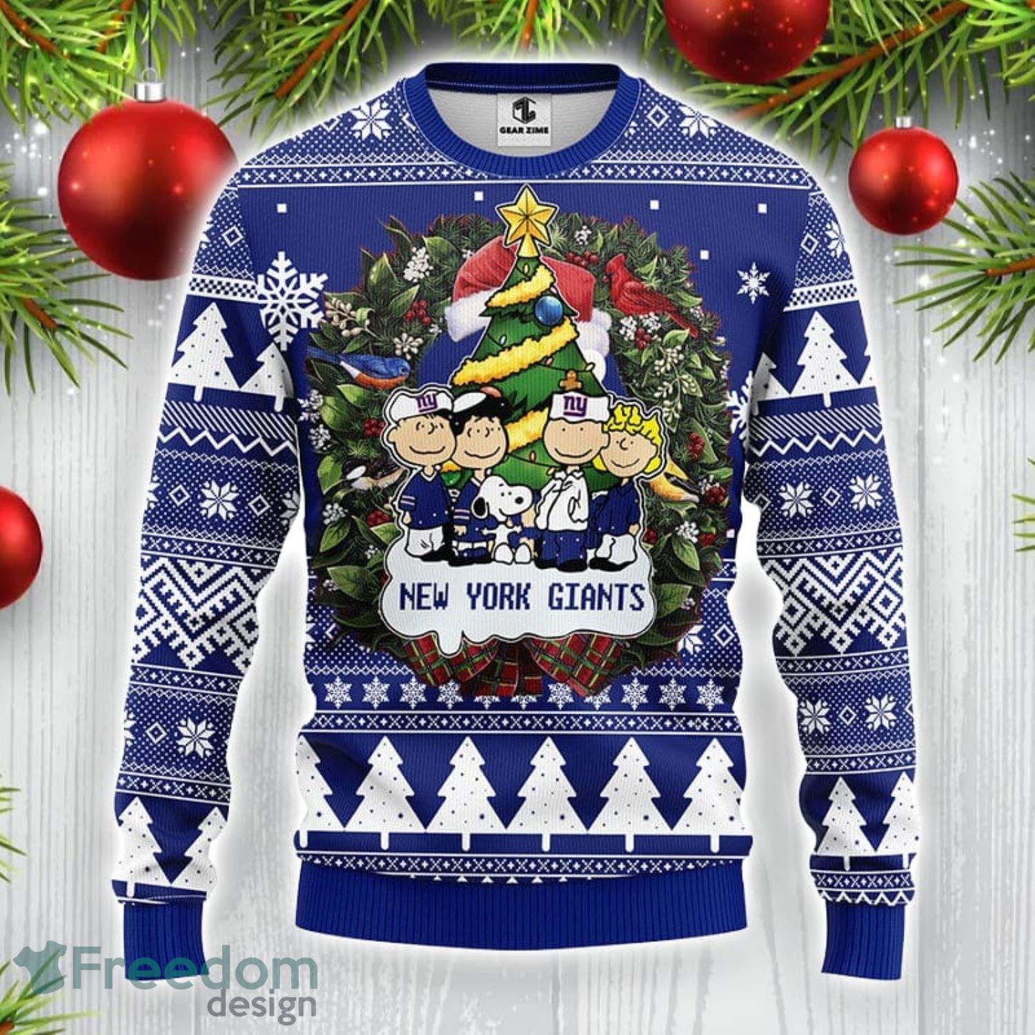 New York Giants Snoopy Dog Christmas Ugly Sweater Christmas Gift For Sport Fans Product Photo 1