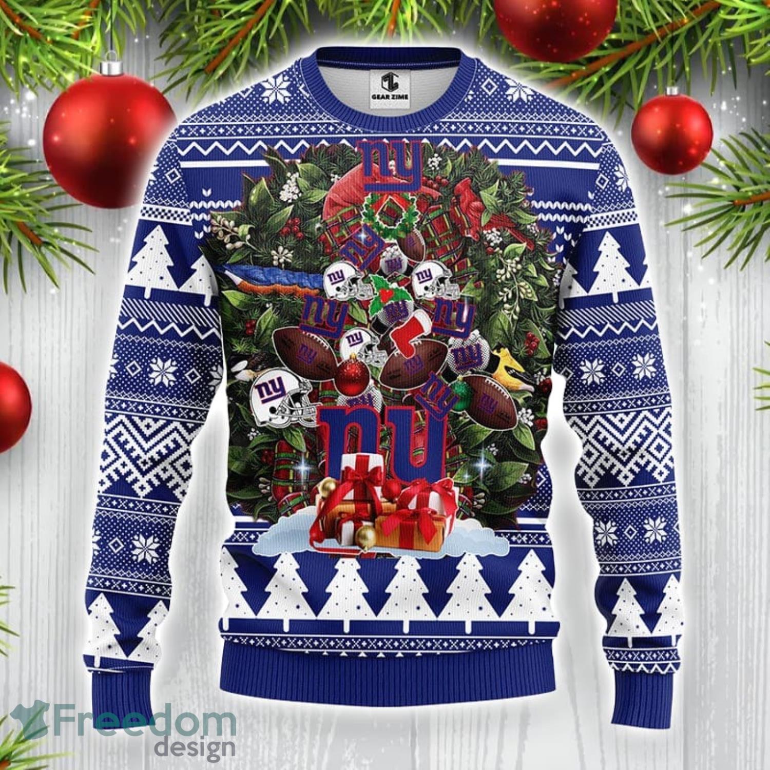 New York Giants Tree Ugly Christmas Sweater Christmas Gift For Sport Fans Product Photo 1