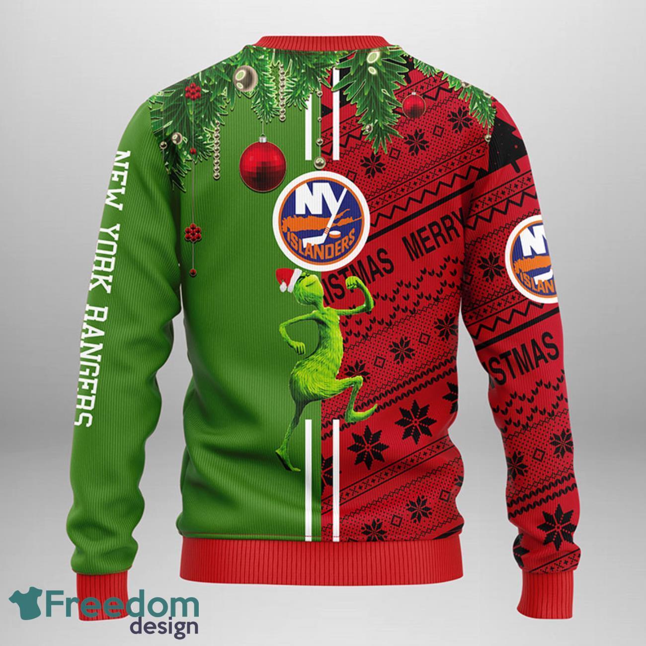 New York Islanders Grinch & Scooby-doo Christmas Ugly Sweater