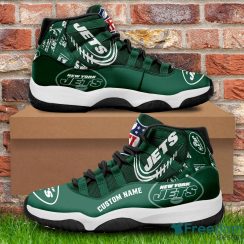 New York Jets Custom Name NFL Air Jordan 11 Shoes Men And Women Sneakers