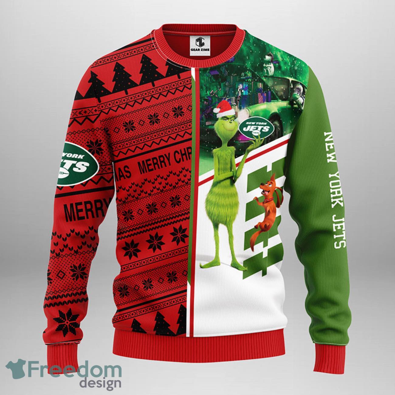 Ugly Christmas Sweater Jets Surprise Santa Claus New York Jets Gift -  Personalized Gifts: Family, Sports, Occasions, Trending