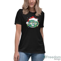 New York Jets Santa Hat Christmas Light Shirt - Women's Relaxed Short Sleeve Jersey Tee