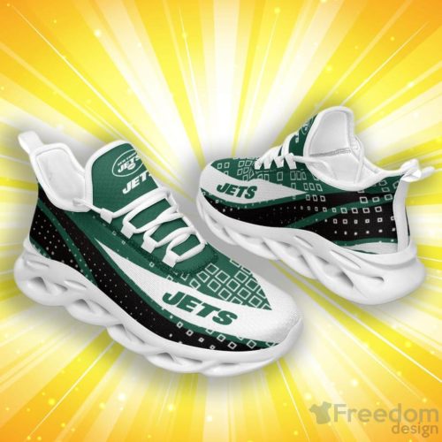 New York Jets Wavy Pattern Print Exclusive Max Soul Shoes Product Photo 1