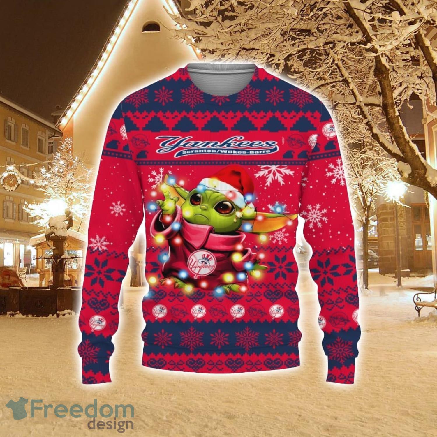 Brooklyn Nets Cute Baby Yoda Star Wars 3D Ugly Christmas Sweater Unisex Men  and Women Christmas Gift - Banantees