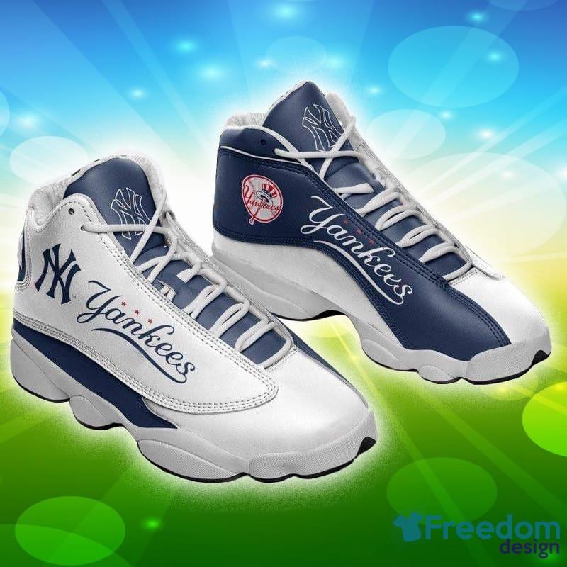 New York Yankees White Air Jordan 13 Sneaker Shoes