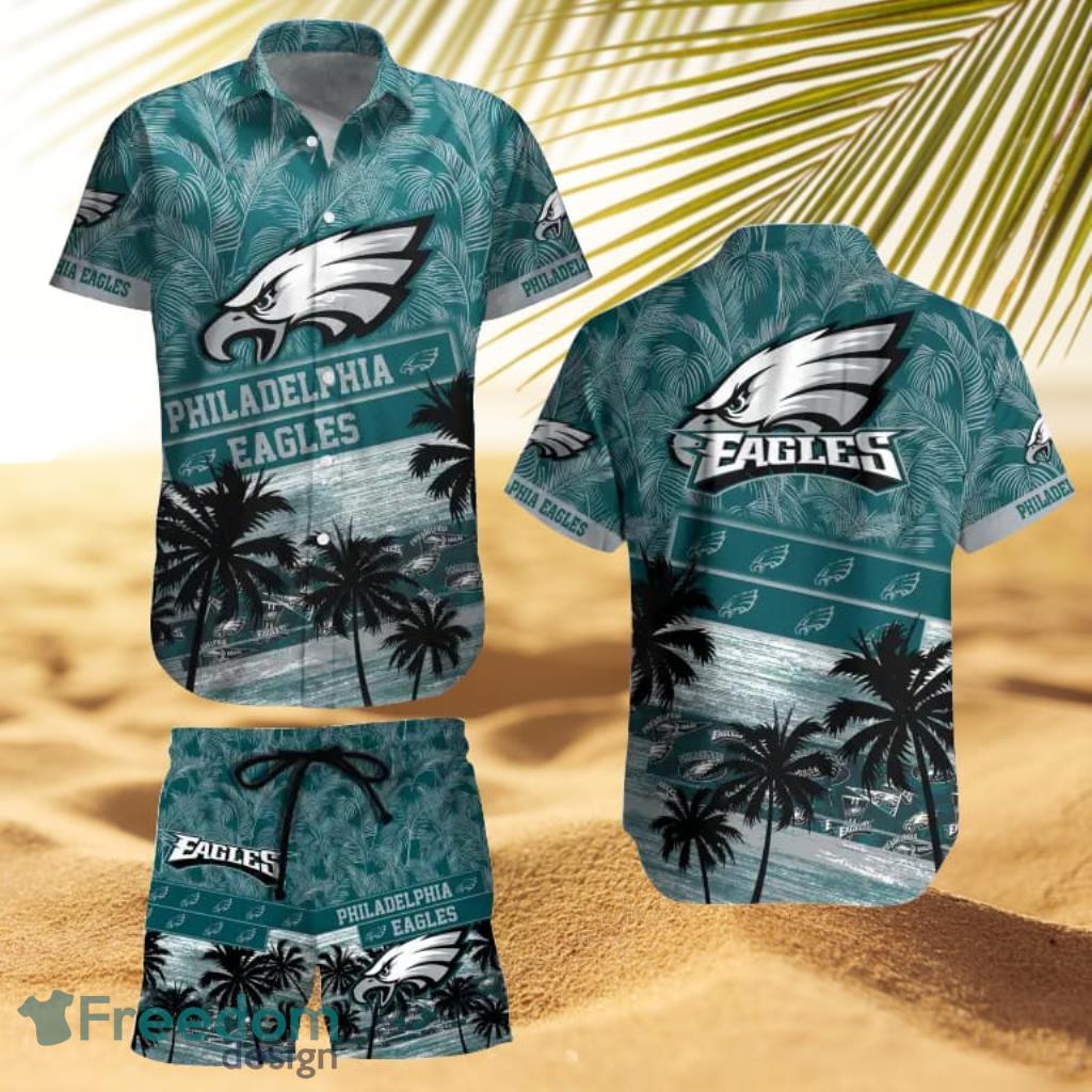 Philadelphia Eagles NFL Logo Combo Hawaiian Shirt And Short Summer