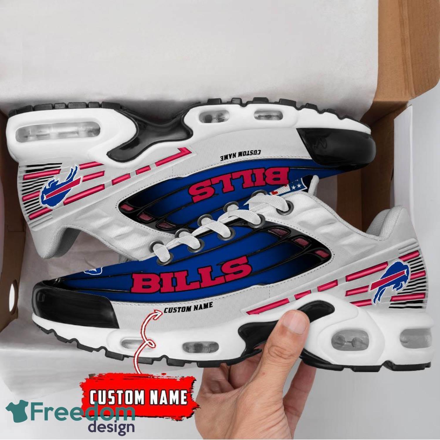 Custom Name Buffalo Bills New Logo Air Cushion Sports Shoes Men Women -  Banantees