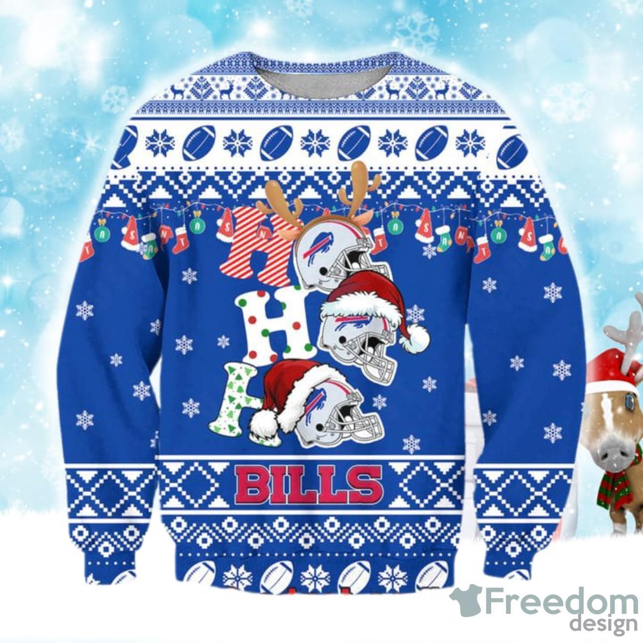 Buffalo Bills NFL Football Ho Ho Ho Santa Claus Merry Christmas