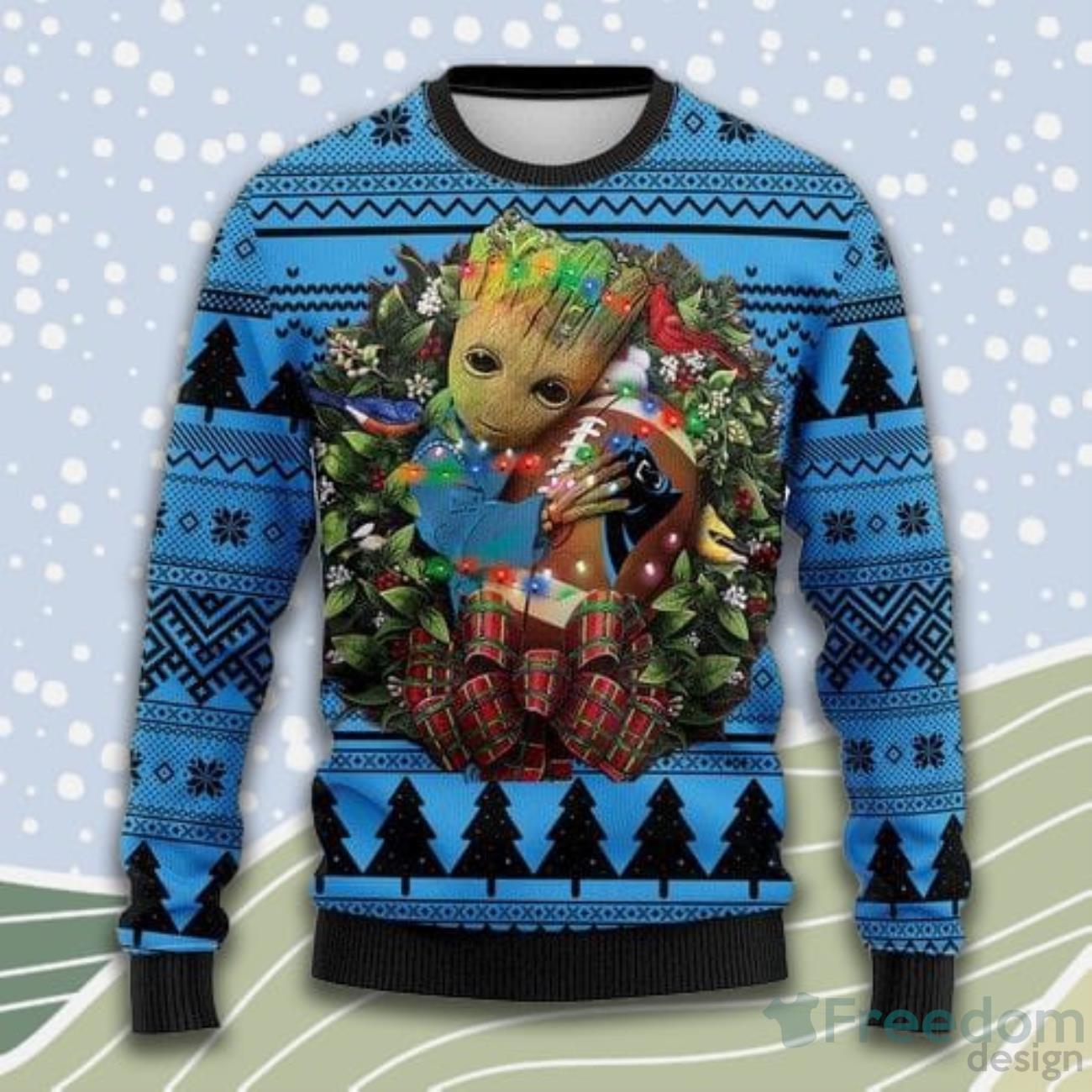 Carolina Panthers Christmas Reindeer Ugly Christmas Sweater For Fans -  Freedomdesign