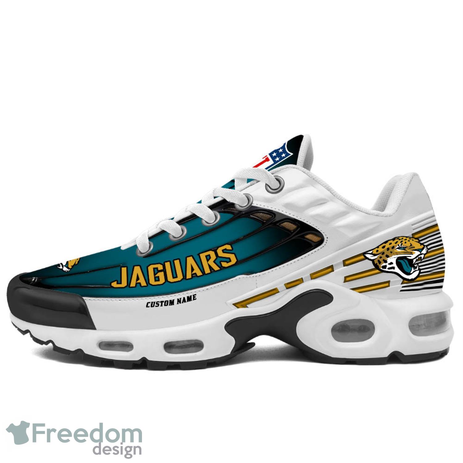 Jacksonville Jaguars NFL Team Premium Sneakers Custom Name Air