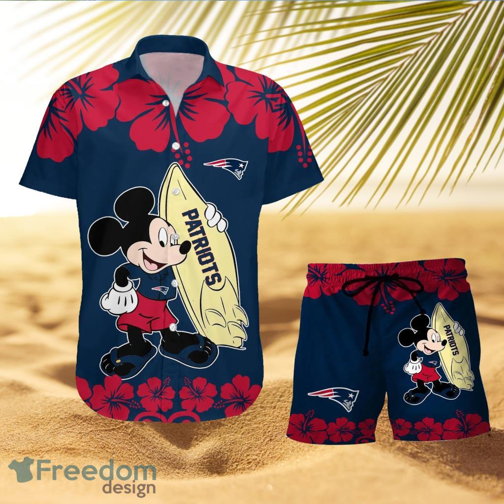 New England Patriots NFL And Tropical Combo Summer Hawaiian Shirt And Pants  - Freedomdesign