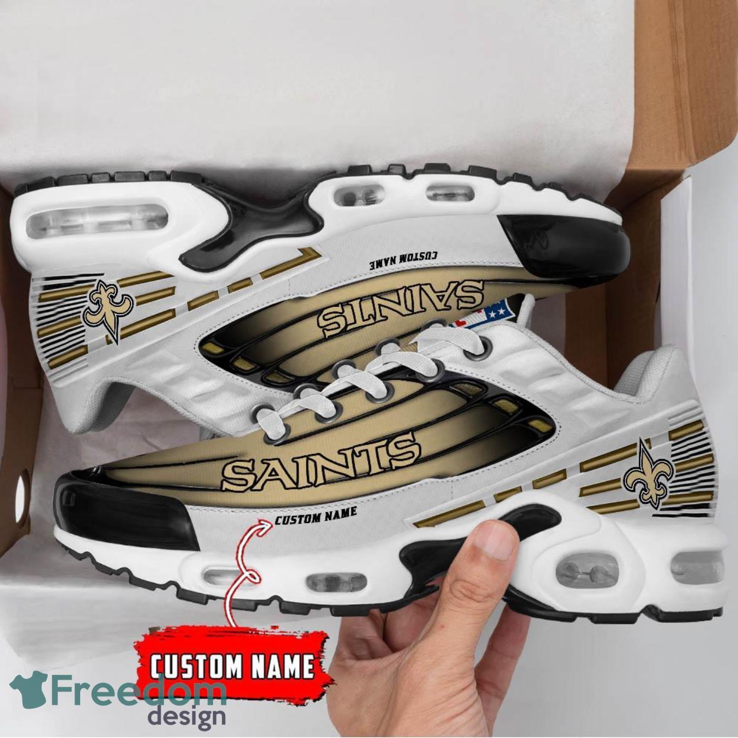 White New Orleans Saints Fan Custom Unofficial Running Shoes