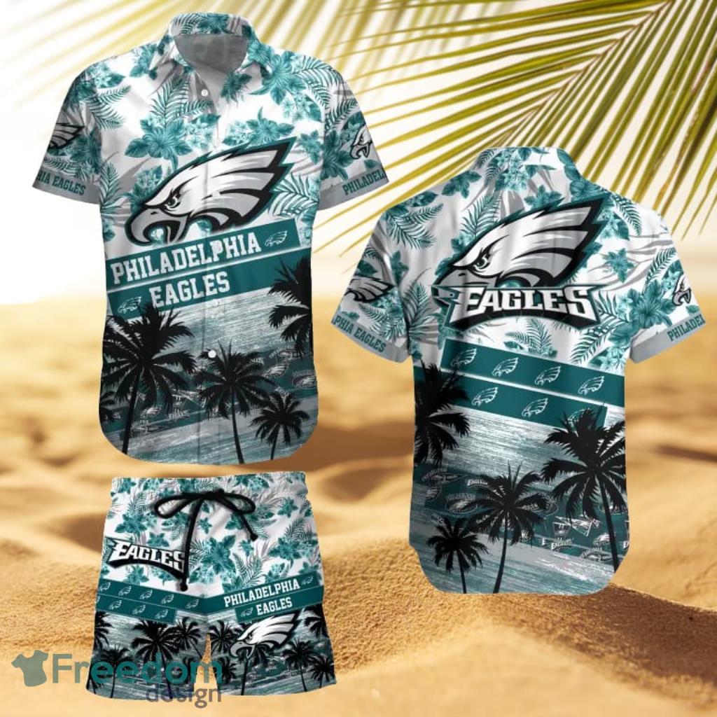 Philadelphia Eagles NFL Logo Combo Hawaiian Shirt And Short Summer For Men  Women - Freedomdesign