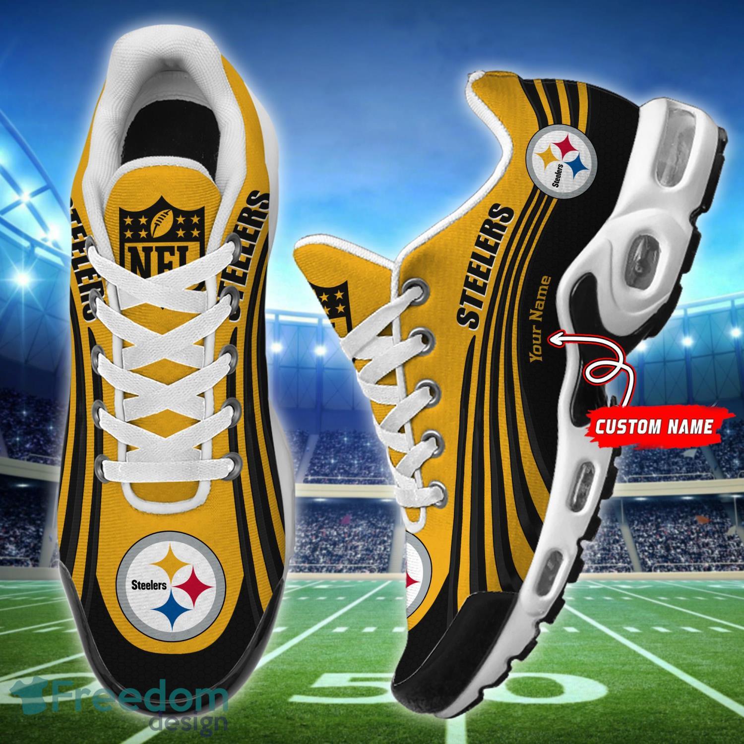 Pittsburgh Steelers NFL Air Cushion Sports Shoes Custom Name For Men Women