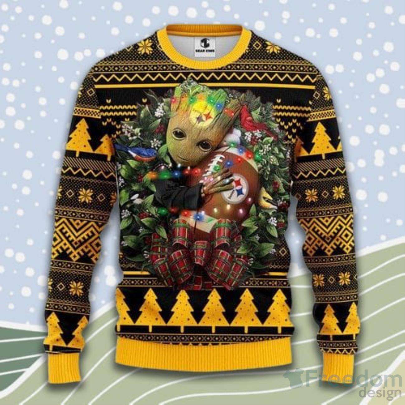 NFL Ottawa Senators Skull Flower Ugly Christmas Ugly Sweater