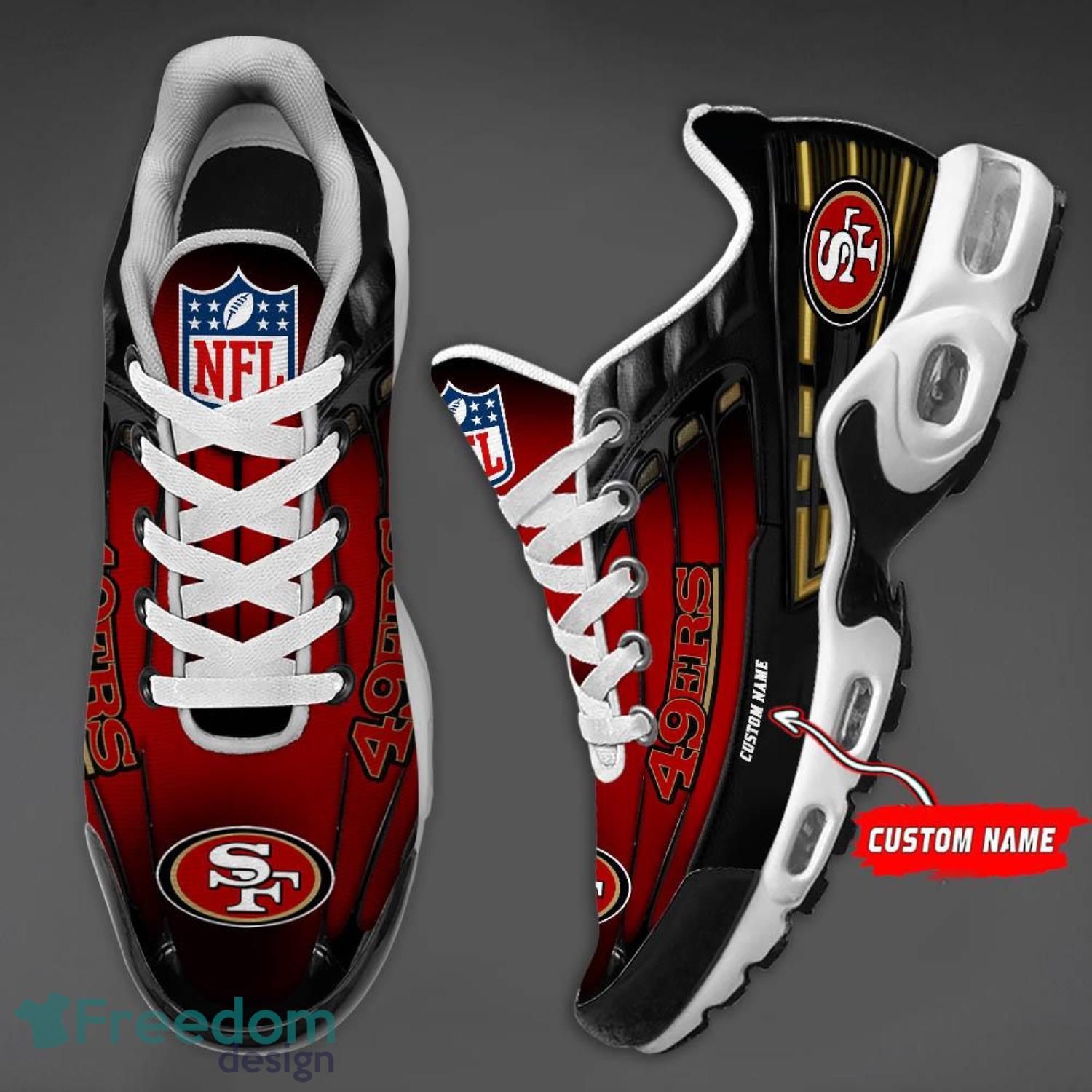 Custom Name San Francisco 49ers New Logo Air Cushion Sports Shoes