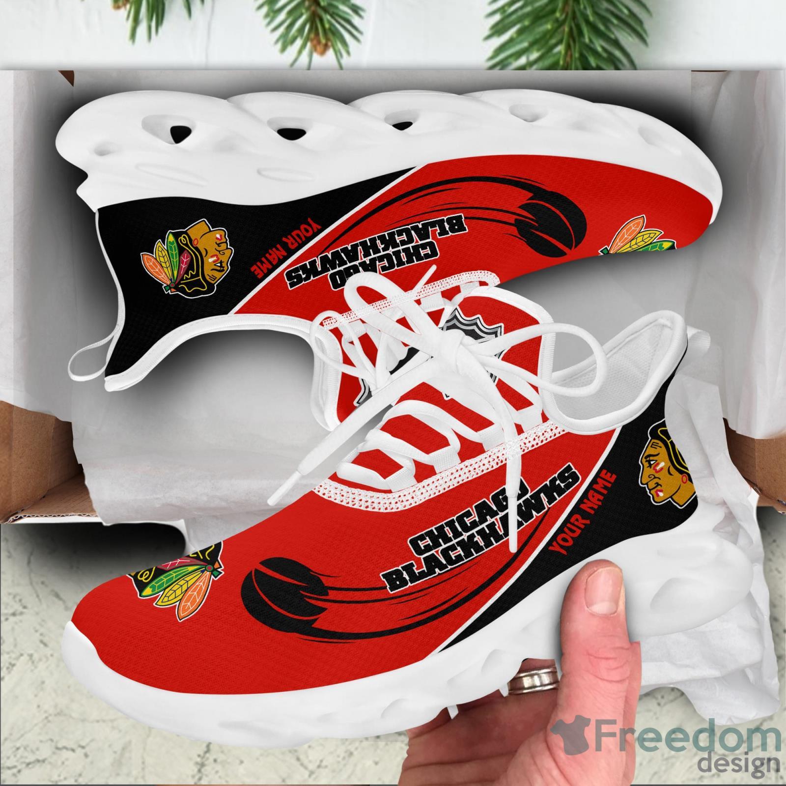 Chicago Blackhawks Fashion Cool Sports Running Sneakers Yeezy Shoes -  Freedomdesign