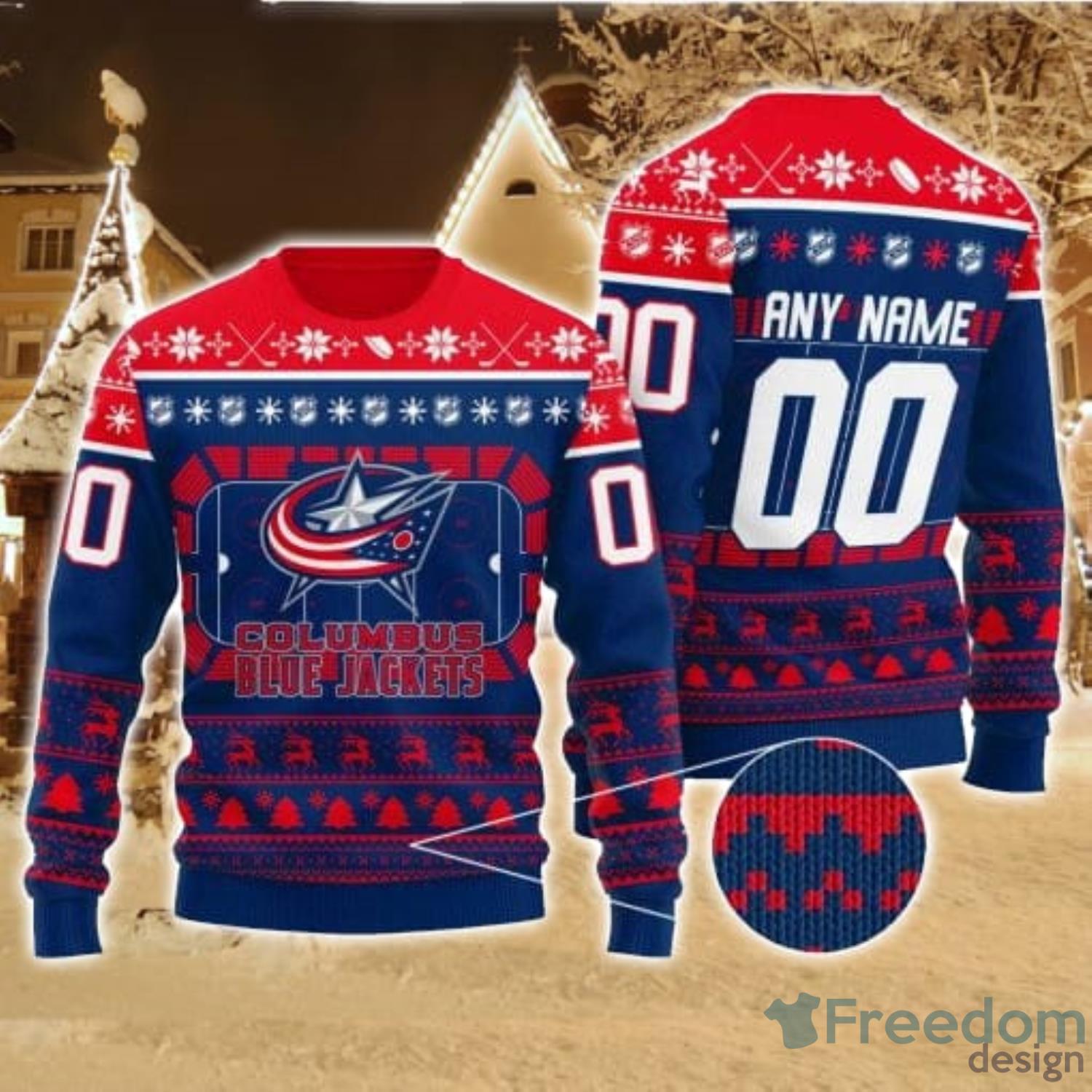 Christmas Gift NHL Columbus Blue Jackets Cute 12 Grinch Face Xmas Day Men  And Women Ugly Christmas Sweater - Freedomdesign
