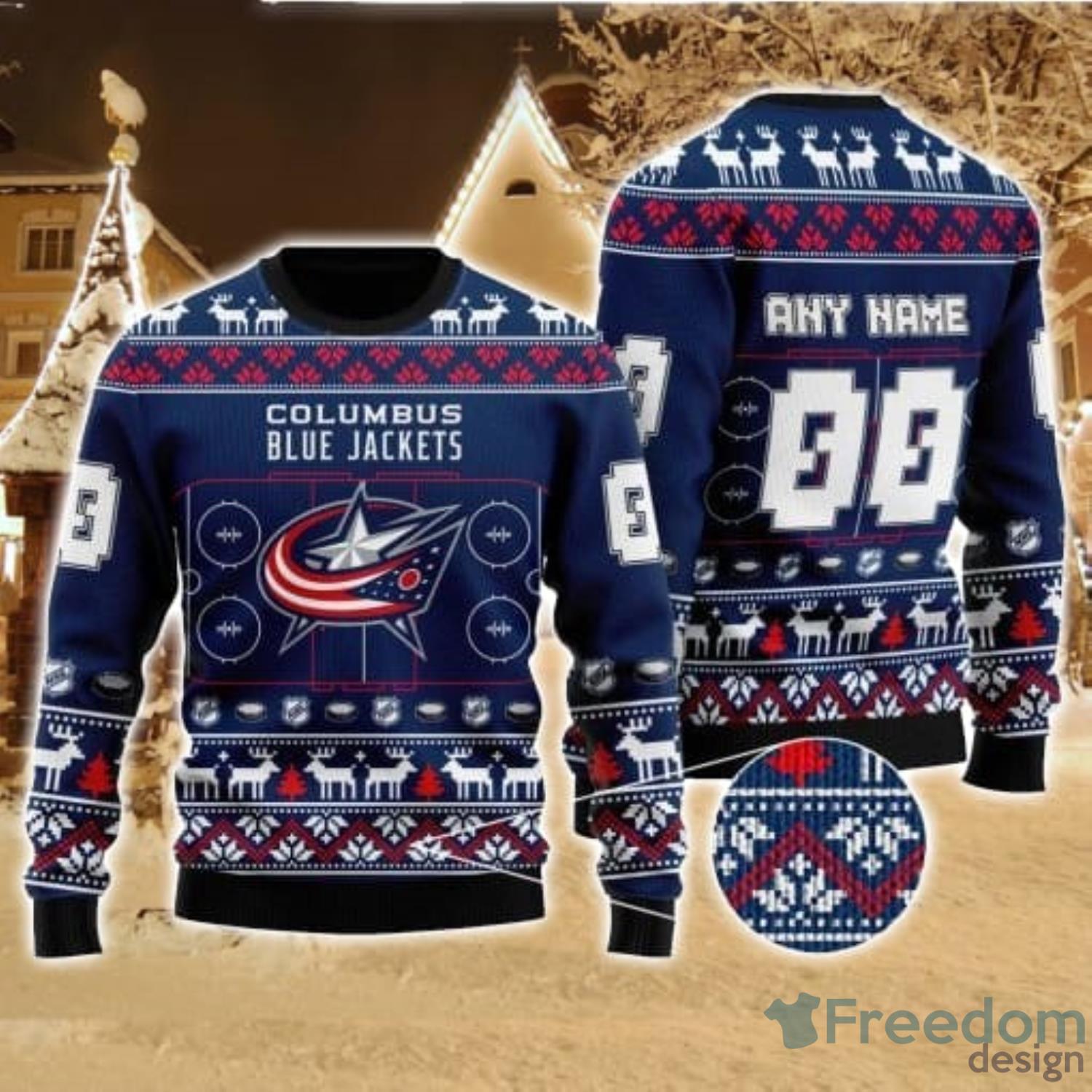 Columbus Blue Jackets Vintage NHL Ugly Christmas Sweater White / XL