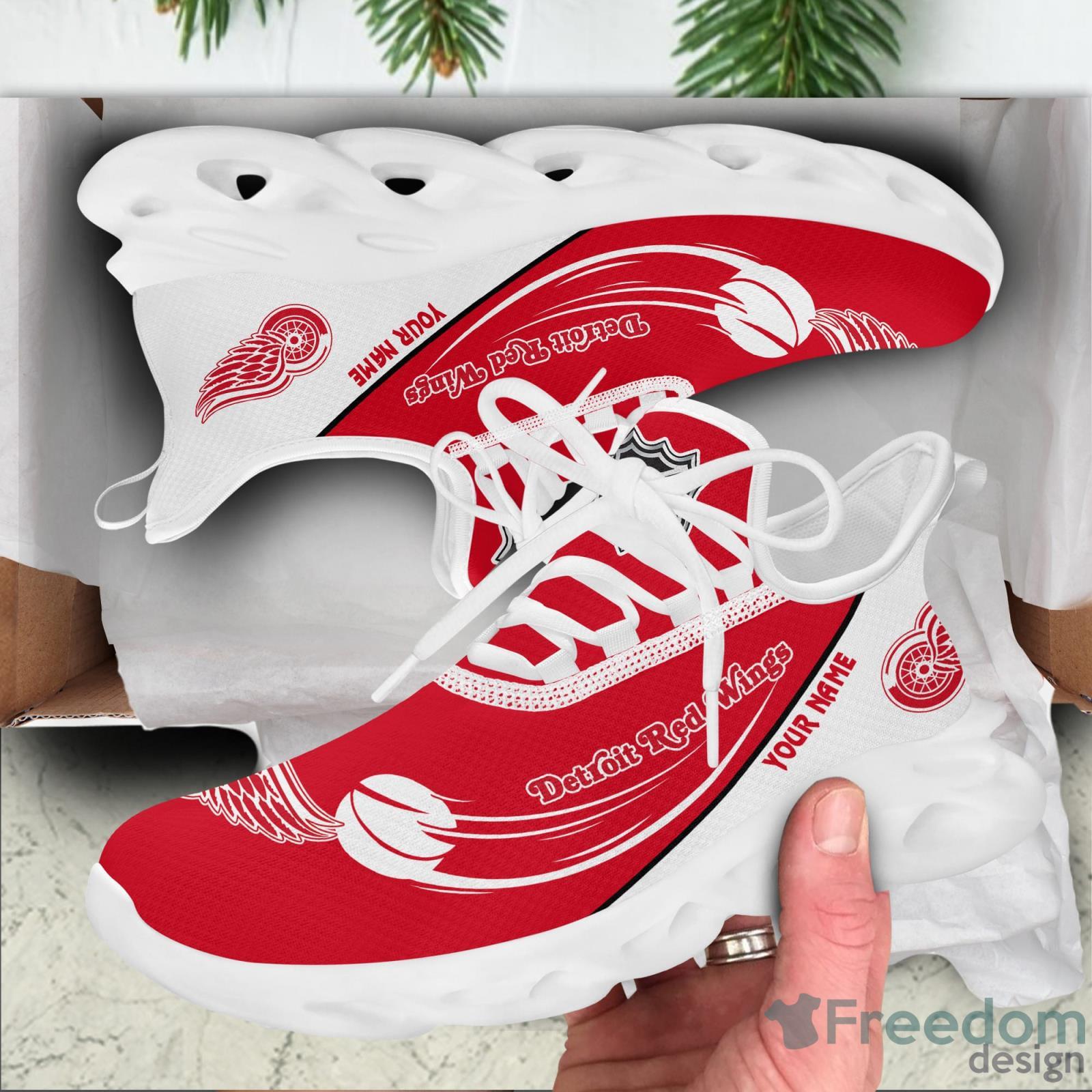 Custom Name Shoes Detroit Red Wings Max Soul Sneakers Men And