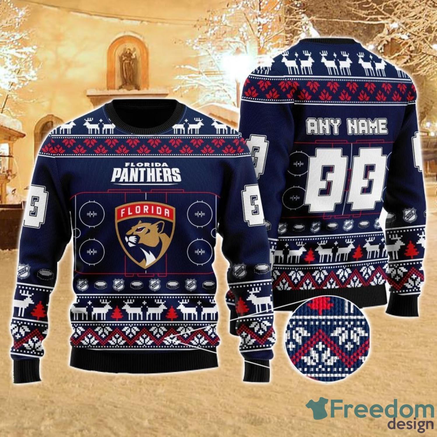 Customized NHL Florida Panthers Christmas Ugly Sweater