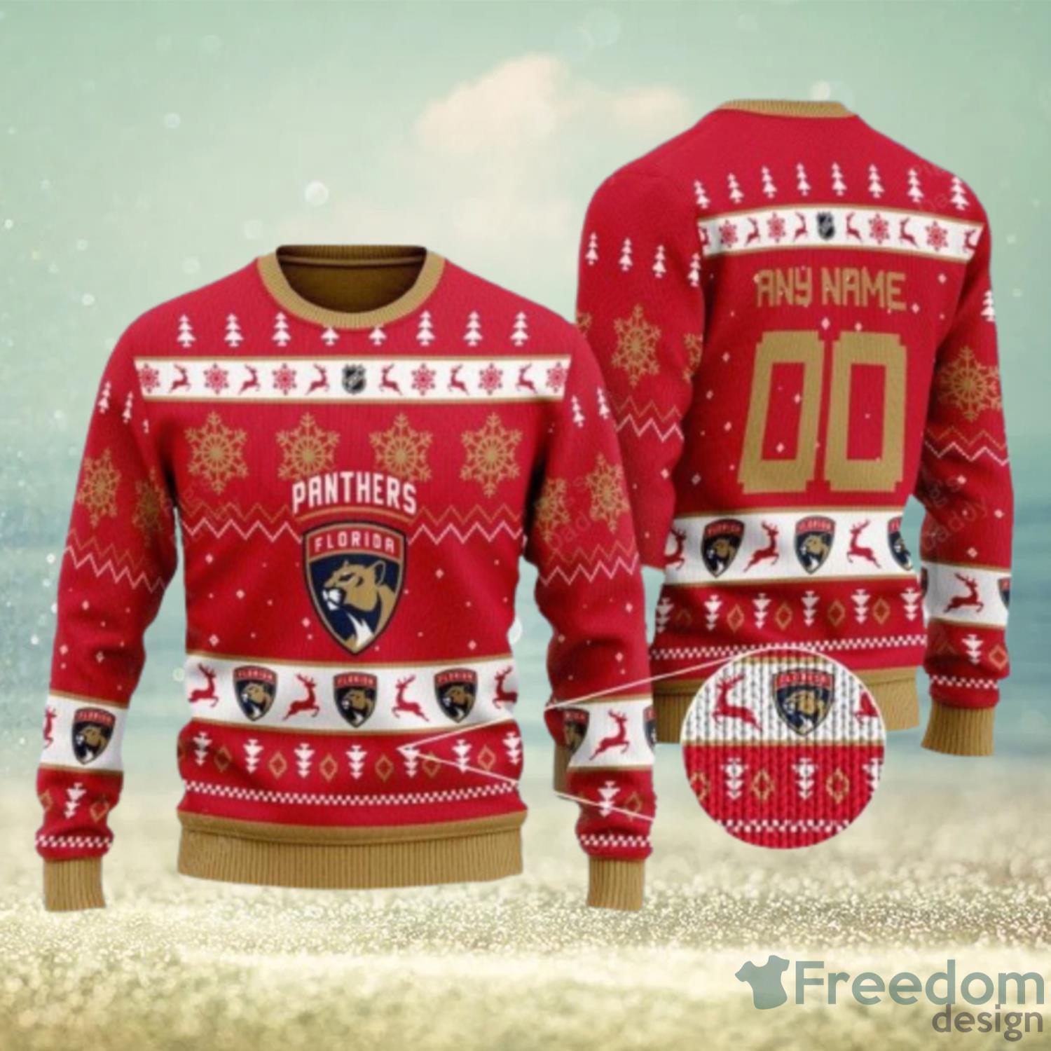 Florida Panthers NHL Custom Name Hawaiian Shirt Great Gift For Men Women  Fans - Freedomdesign