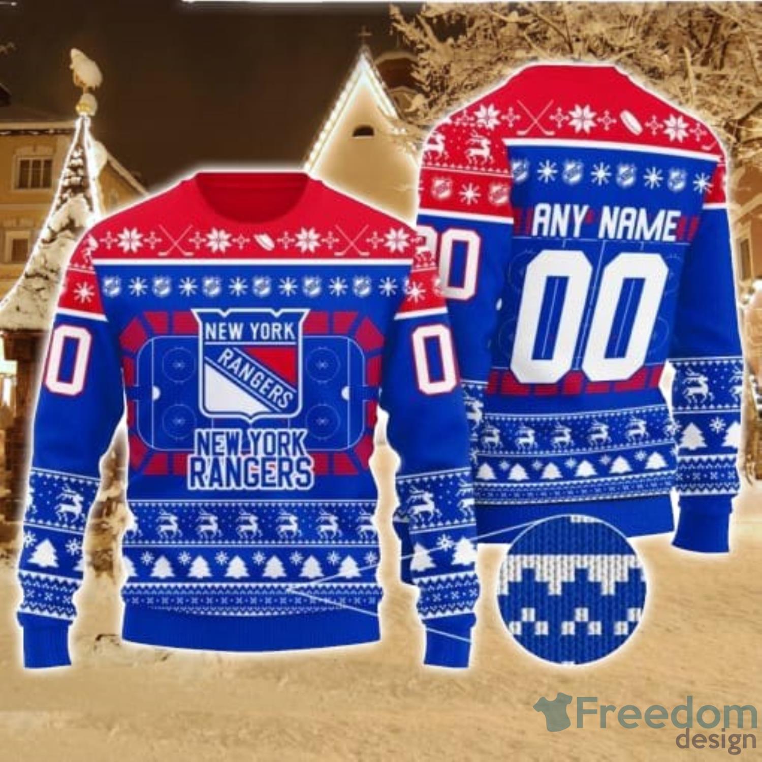 Custom Name NHL New York Rangers Ugly Christmas Sweater Perfect for Every  Fan - Banantees