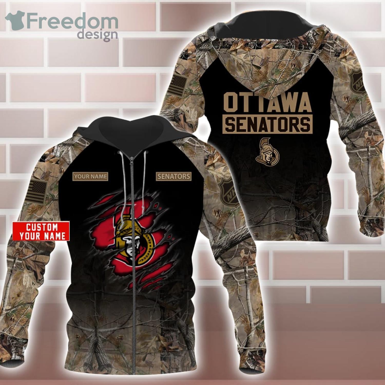 Custom Name And Number NHL Ottawa Senators Sweatshirt Hoodie 3D - Bring  Your Ideas, Thoughts And Imaginations Into Reality Today