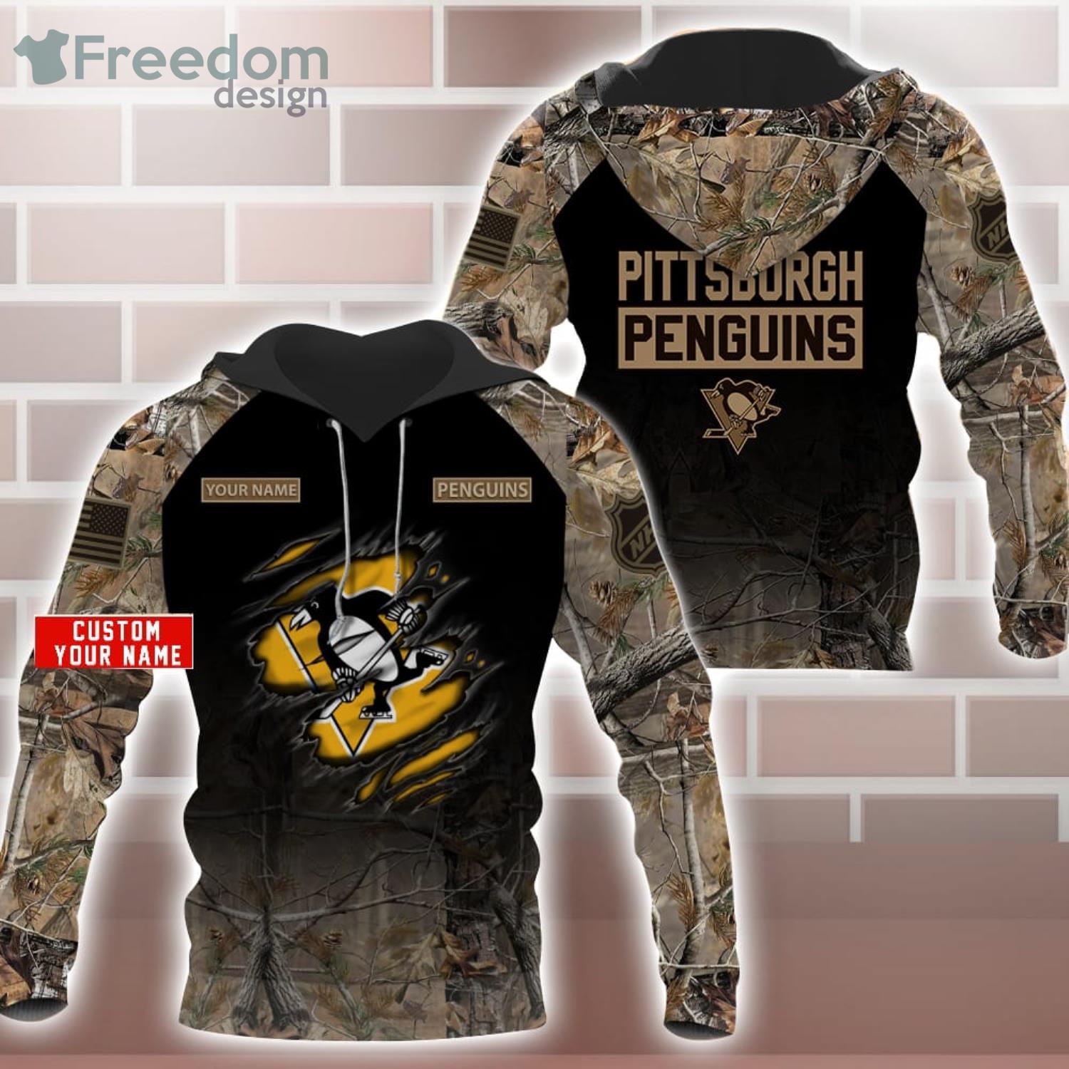 Custom Name And Number NHL Pittsburgh Penguins Sweatshirt Hoodie