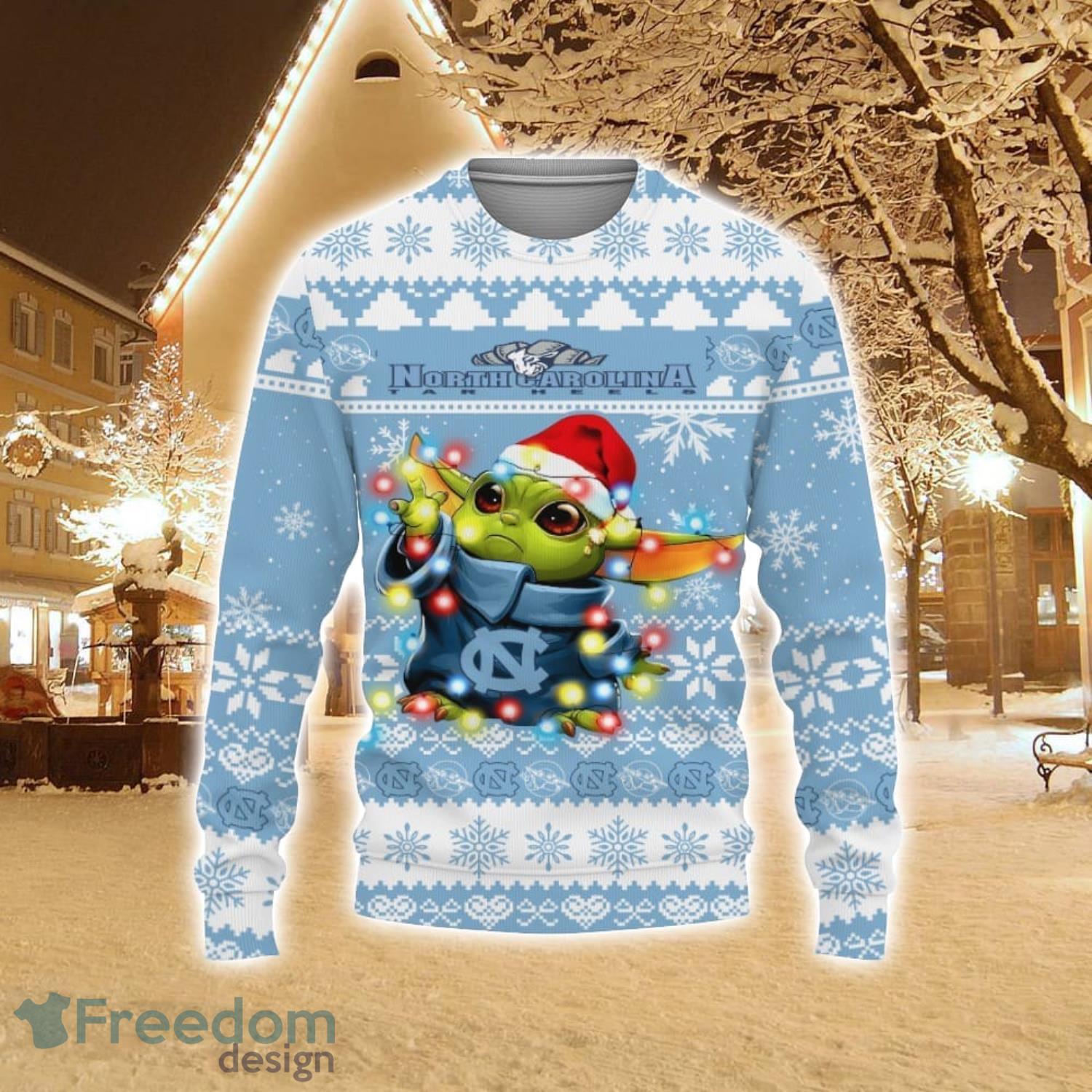 Chicago White Sox American Sports Team Baby Yoda Cute Knitted Xmas Sweater  - Freedomdesign