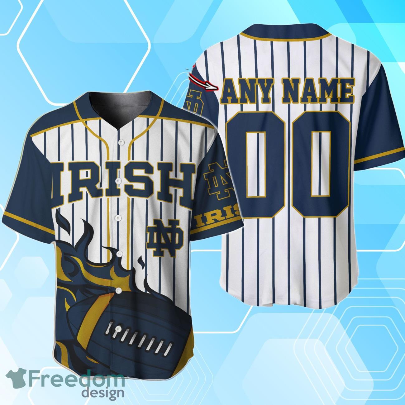 Custom NCAA Baseball Jersey Notre Dame Fighting Irish Name and Number 2022 College World Series Green