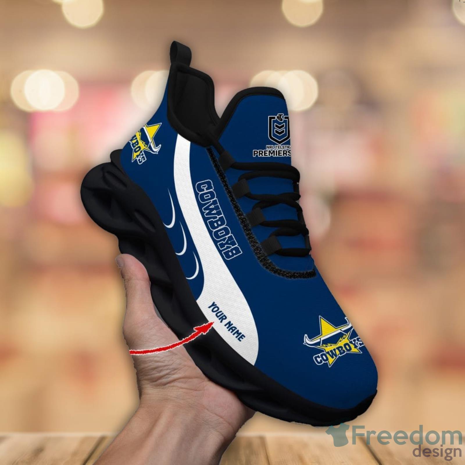 NRL North Queensland Cowboys Max Soul Shoes Men And Women Sports Sneakers  For Fans - YesItCustom