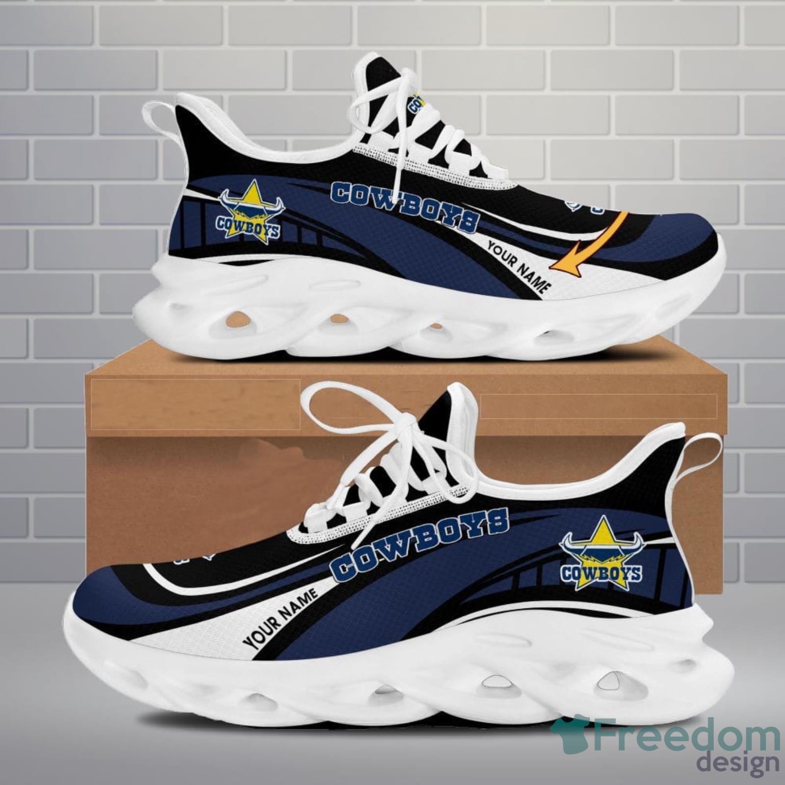 NRL North Queensland Cowboys Max Soul Shoes Men And Women Sports Sneakers  For Fans - YesItCustom