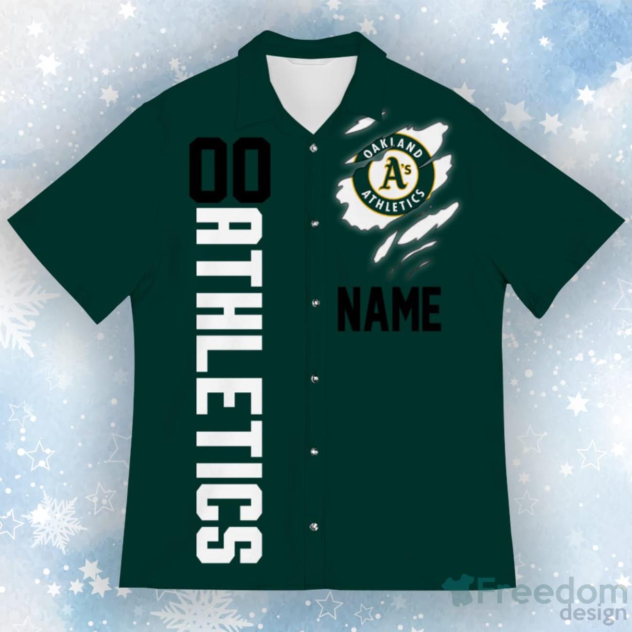 Oakland Athletics New Trends Custom Name And Number Christmas