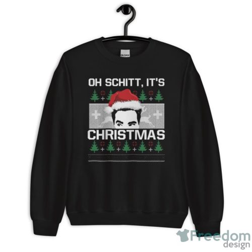 Oh Schitt It's Christmas Movie Quotes T-shirt, David Rose Ugly Christmas Sweater - Unisex Crewneck Sweatshirt