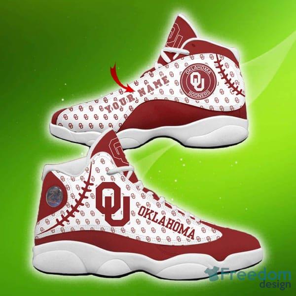 Custom Name Oklahoma Air Jordan 13 Sneaker Shoes