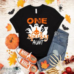 One Spooky Aunt Halloween Shirt For Women Gift T-Shirt Halloween Gift