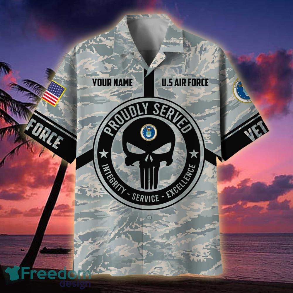 Veteran Proud Us Air Force Camouflage Hawaiian Shirt