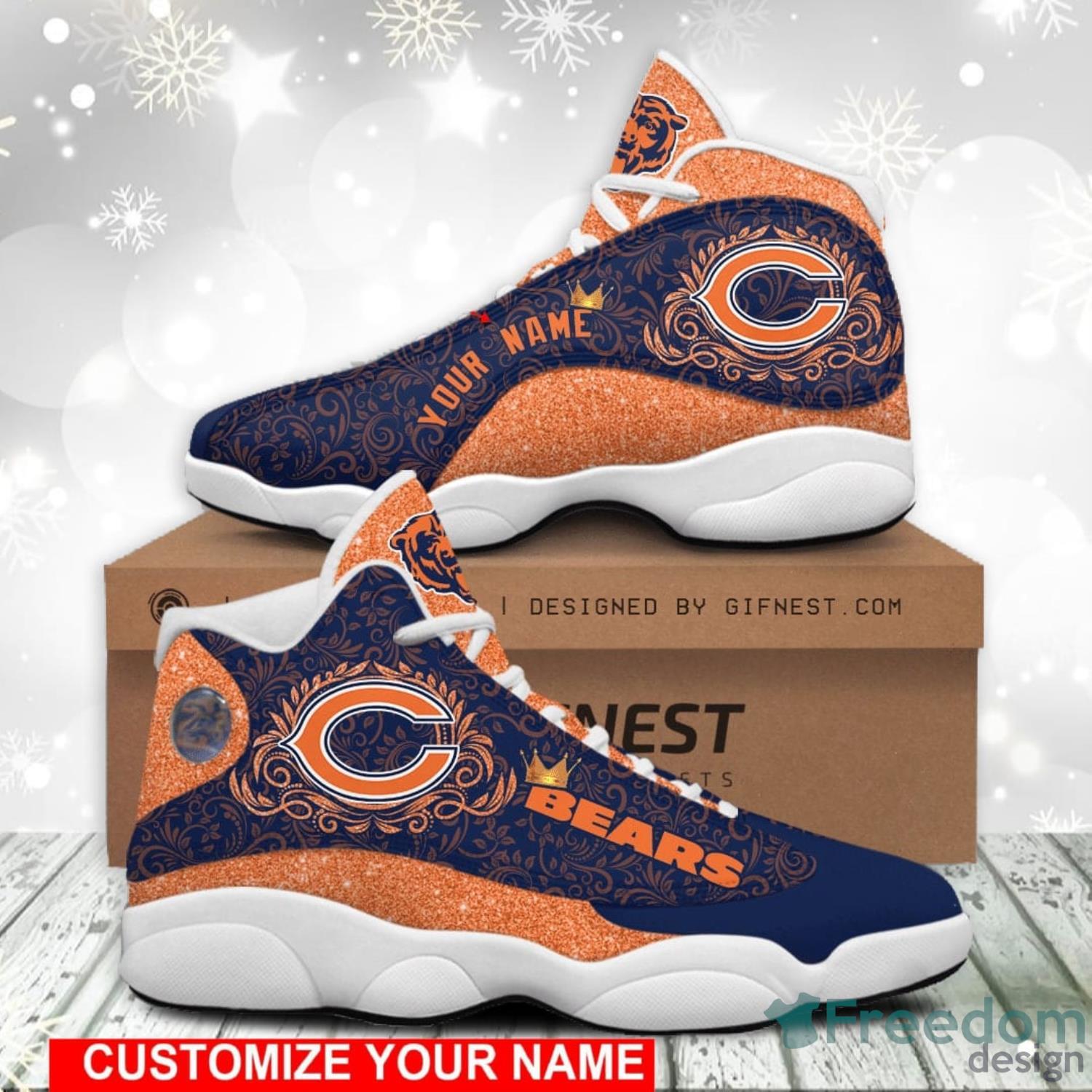 Chicago Bears Paint Air Jordan 4 Custom Name Shoes