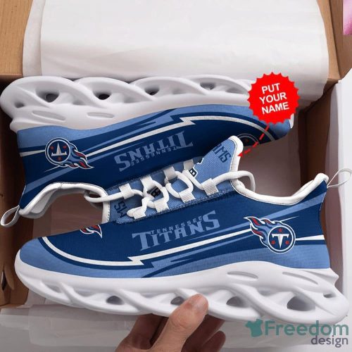 Personalized Tennessee Titans Max Soul Shoes Style For Men And Women Gift Fans Clunky Sneakers - Tennessee Titans Max Soul Shoes, NFL Max Soul Shoes, Sports Personalized Max Soul Shoes, Fashion Shoes, Shoes Men and Women_1