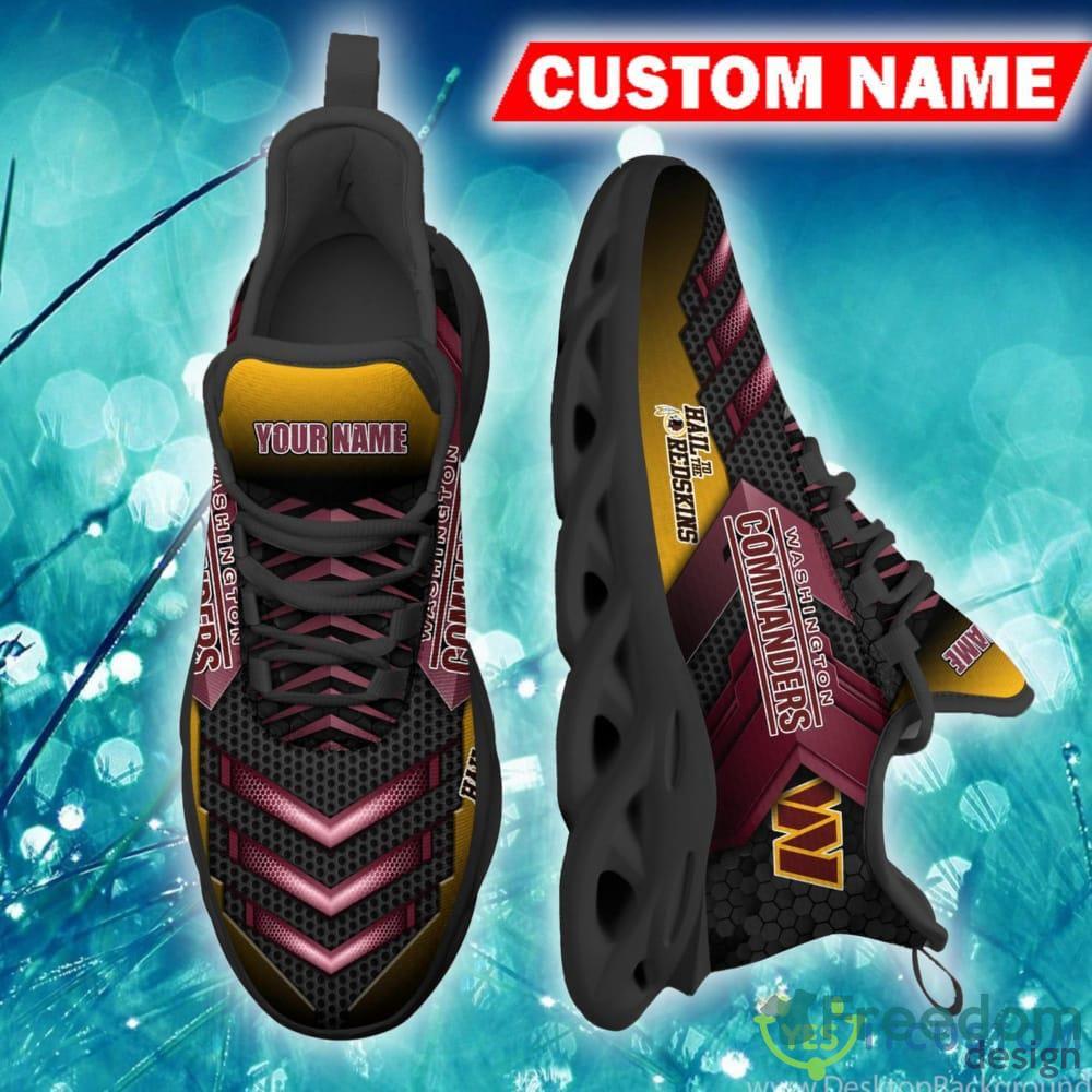 Personalized Name NFL Washington Commanders Flame Logo Max Soul Shoes Gift  Fans - Freedomdesign