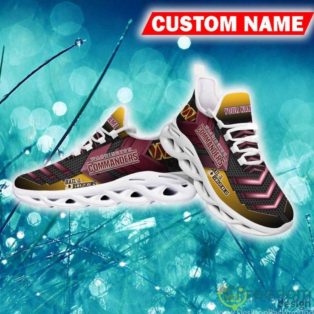 Personalized Name NFL Washington Commanders Flame Logo Max Soul Shoes Gift  Fans - Freedomdesign