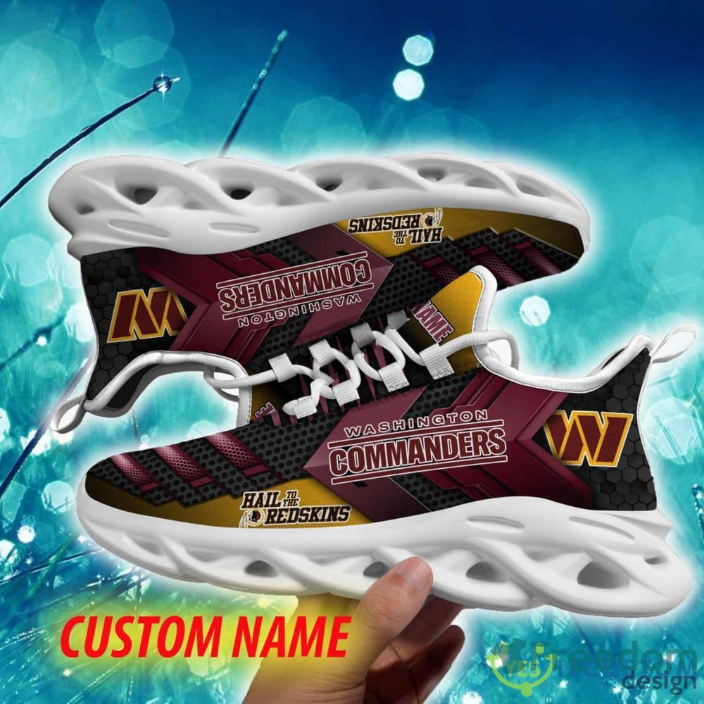 Personalized Name NFL Washington Commanders Flame Logo Max Soul Shoes Gift  Fans - Freedomdesign