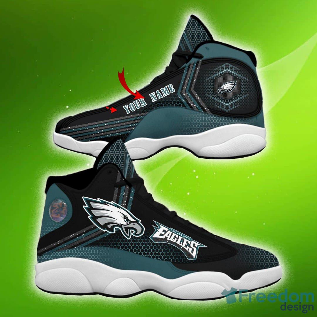 Philadelphia eagles shoes personalized air jordan 13 sneakers jd13 sneakers  personalized shoes design