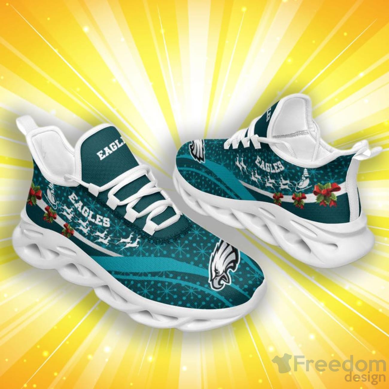 Philadelphia Eagles Christmas Pattern Exclusive Max Soul Shoes Product Photo 1